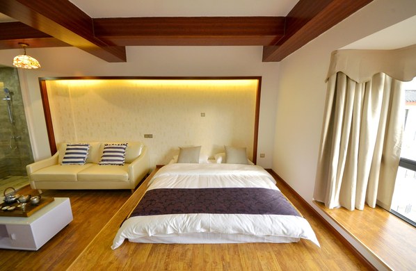 韩风豪华大床公寓免费停车